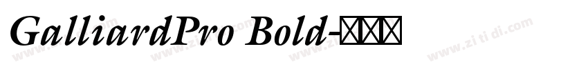 GalliardPro Bold字体转换